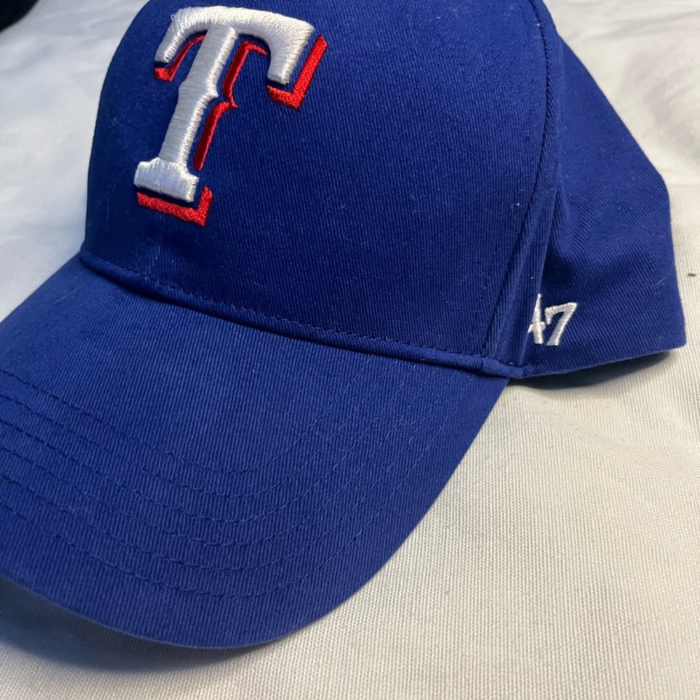 Blue Baseball Cap with Embroidered T Logo
